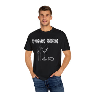 Metal Champagne Problems Unisex Garment-Dyed T-shirt