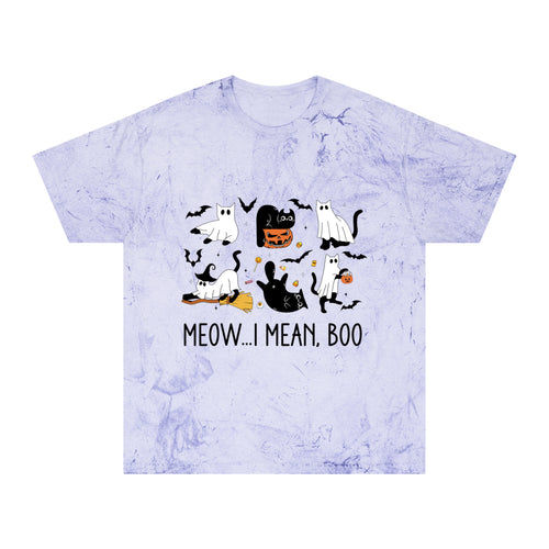 Meow I Mean Boo Unisex Color Blast T-Shirt