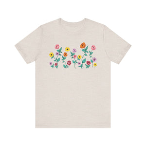 Surprise Song Florals Unisex Jersey Short Sleeve Tee