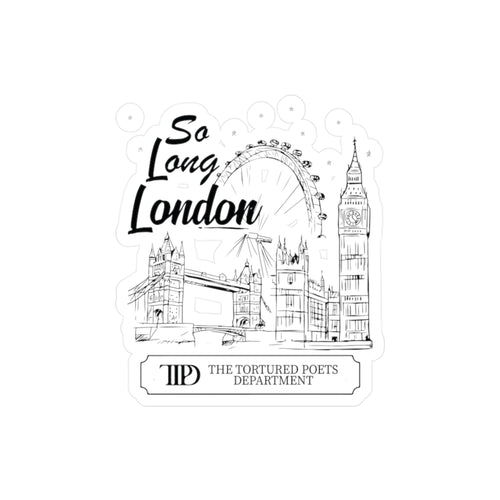 So Long London Kiss-Cut Vinyl Decal