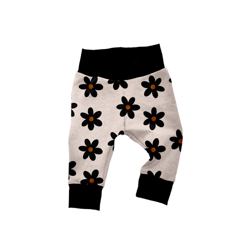 Black Flower Leggings